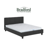 Deluxe Prado Bed Frame Black Faux Leather