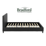 Deluxe Prado Bed Frame Black Faux Leather - Image 3