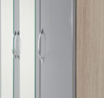 Nevada 3 Door 2 Drawer Mirrored Wardrobe - Image 4