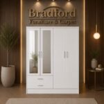 Nevada 4 Door 2 Drawer Mirrored Wardrobe - Image 3