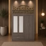 Nevada 4 Door 2 Drawer Mirrored Wardrobe