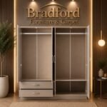 Nevada 4 Door 2 Drawer Mirrored Wardrobe - Image 6