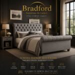 Scroll Sleigh Double Bed Frame