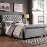Scroll Sleigh Double Bed Frame