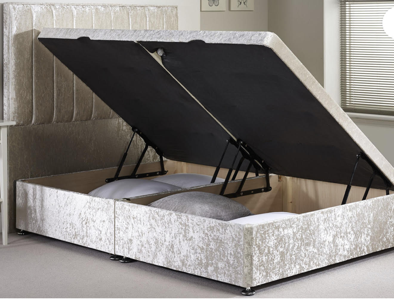 bradford-furniture-ottoman-bed-base.jpg Ottoman Bed Frame with HeadBoard - Image 1
