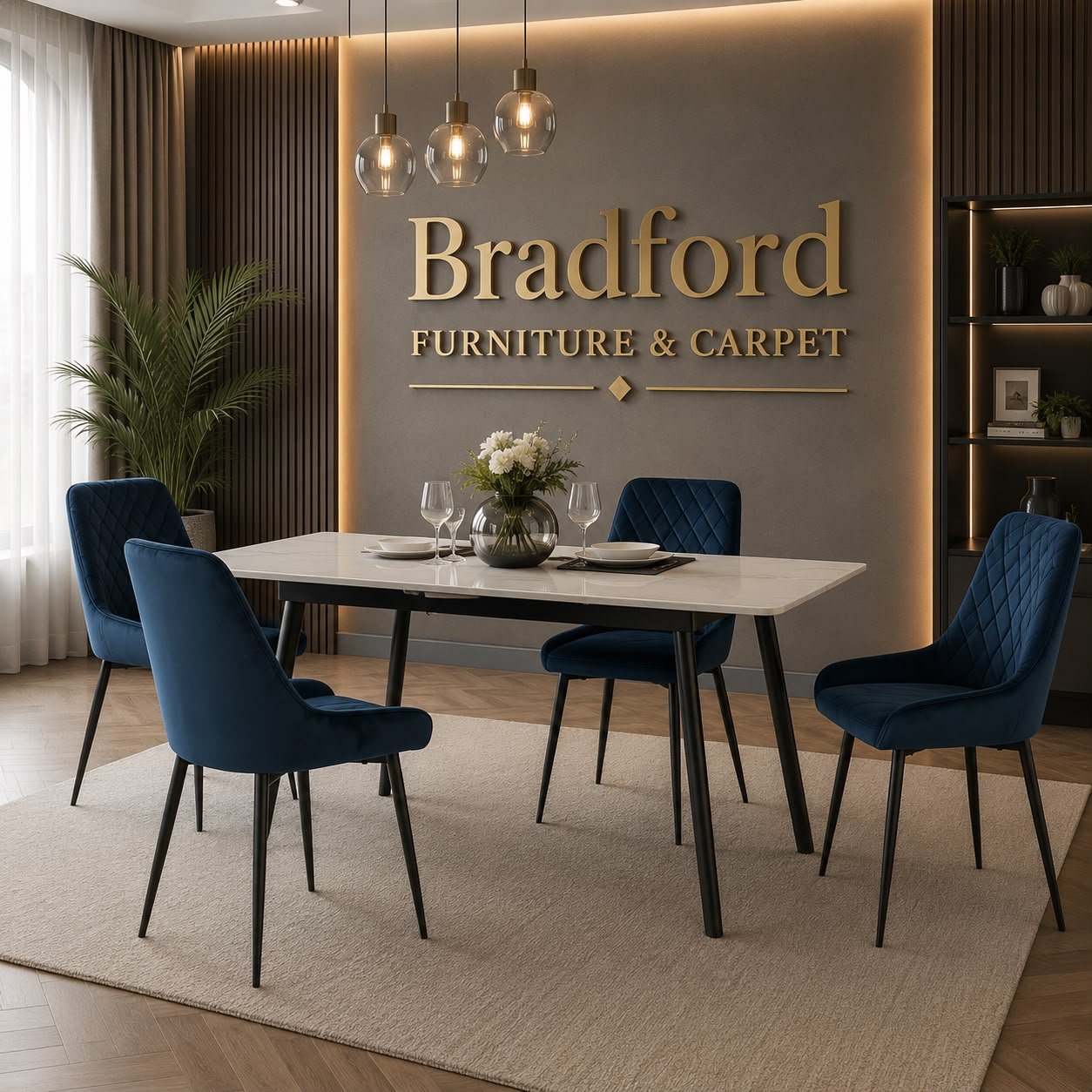 Avery Extending Dining Set with Avery Chairs