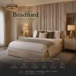 Chesterfield Chenille Cream Sleigh Bed