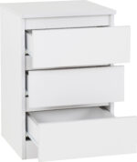 Malvern 3 Drawer Bedside (PAIR) - Image 3