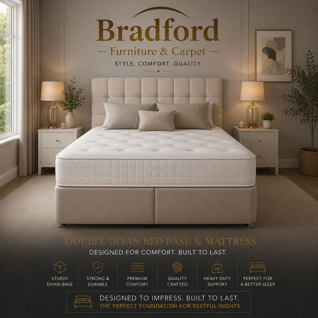 Open Coil Bed Base & Mattress