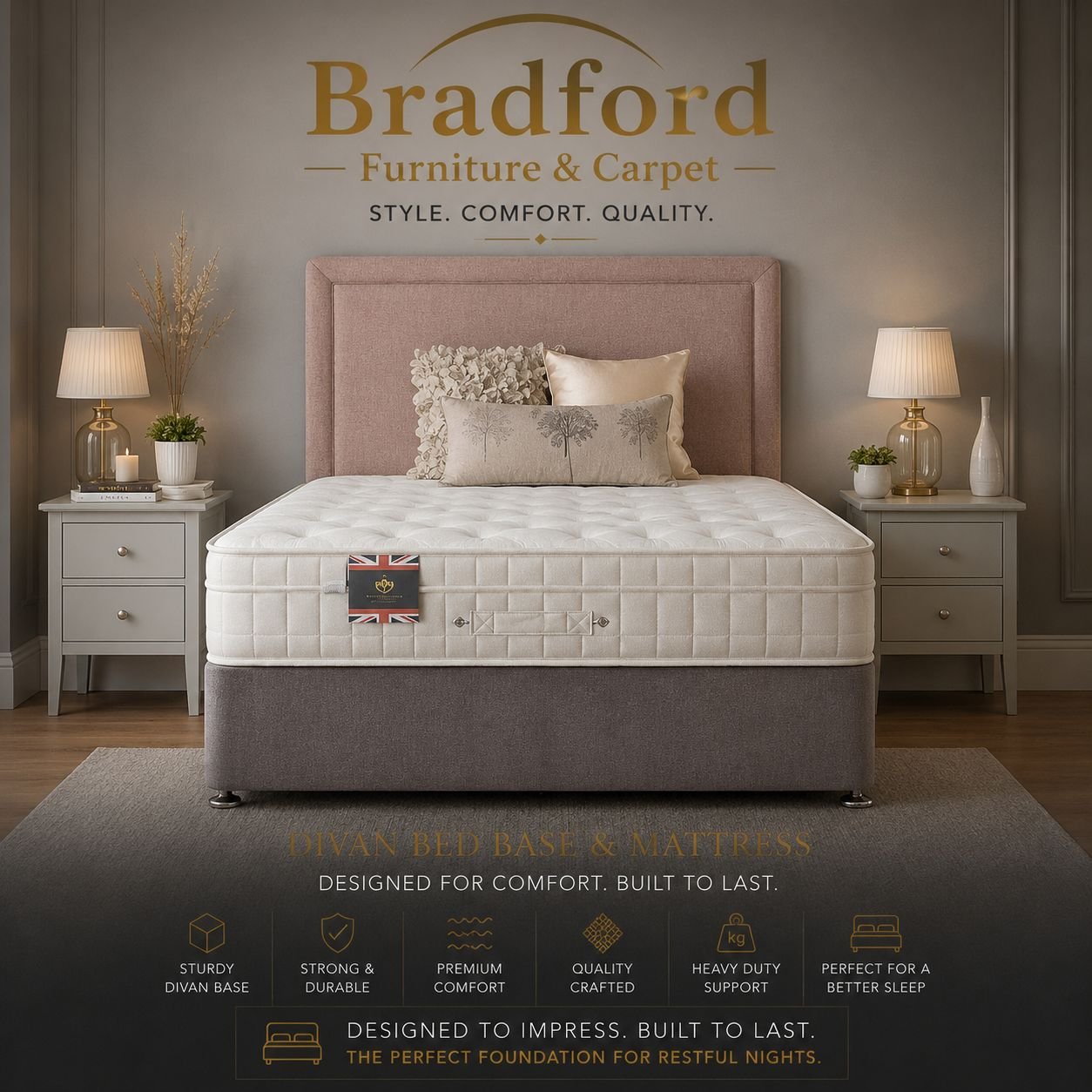 Royal Comfort Pillow Box Base & Mattress