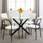 Sheldon Round Glass Top Dining Set - Image 4