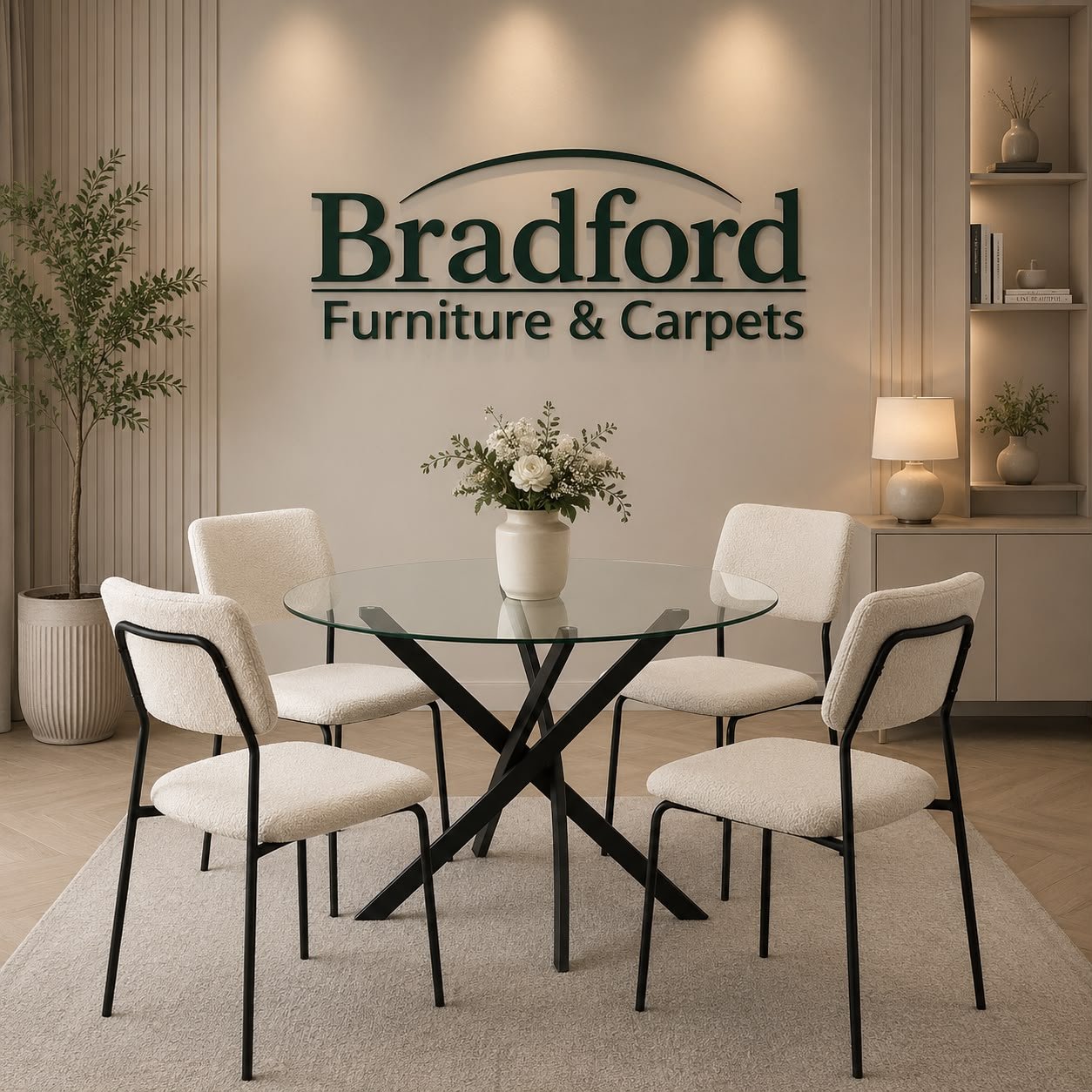 Sheldon Round Glass Top Dining Set Sheldon Round Glass Top Dining Set - Image 1