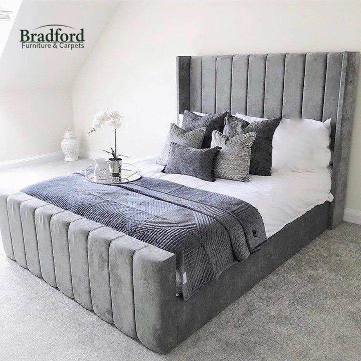 Wing Panel Sleigh Solid Wood Bed Frame Wing Panel Sleigh Solid Wood Bed Frame - Image 1