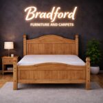 Corona Bed High Foot End in Distressed Waxed Pine