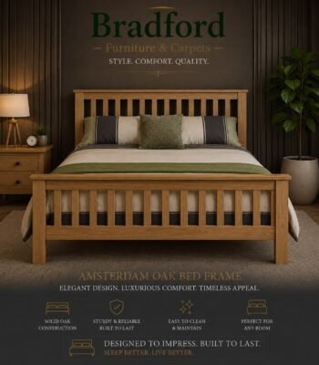 Amsterdam Oak Bed with High foot end
