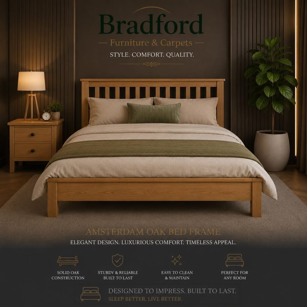 Amsterdam Oak Bed with Low foot end