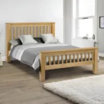Amsterdam Oak Bed with High foot end - Image 2