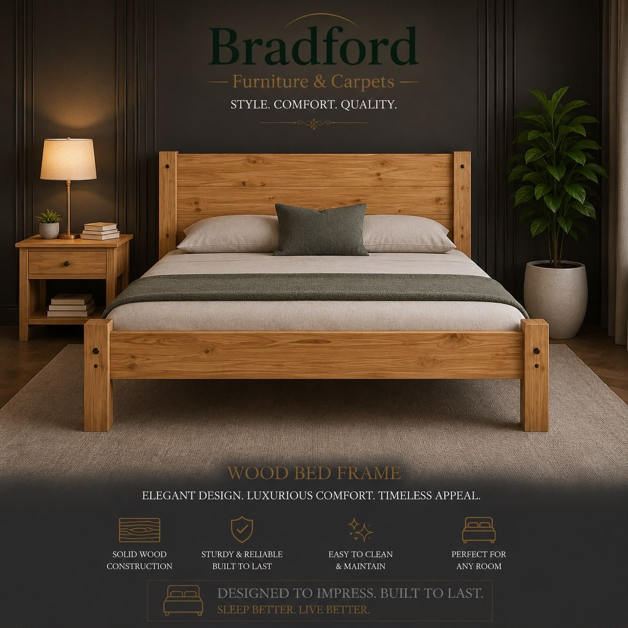 Barton Bed in Waxed Pine Barton Bed in Waxed Pine - Image 1
