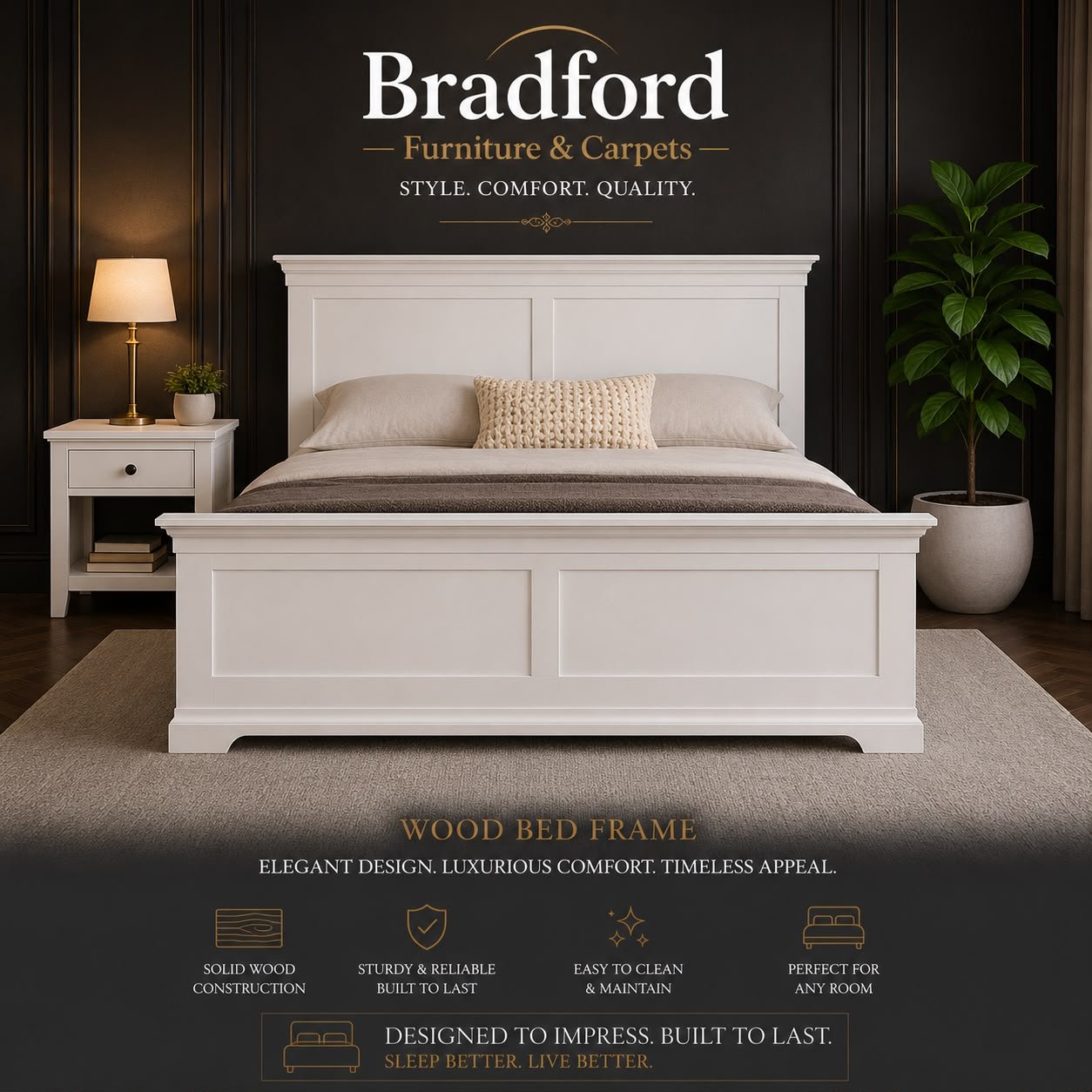 Bordeaux Bed with High Foot End Bordeaux Bed with High Foot End in all Sizes - Image 1