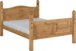 Corona Bed High Foot End in Distressed Waxed Pine - Image 2