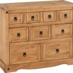 Corona 4+3+2 Drawer Merchant Chest with Distressed Waxed Pine color