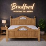 Corona Bed High Foot End in Distressed Waxed Pine