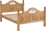 Corona Bed High Foot End in Distressed Waxed Pine - Image 4