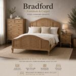 Fleur Rattan Bed with Light Oak Color