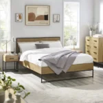 Harlow Bed with Light Oak & Black Color - Image 2