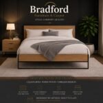 Harlow Bed with Light Oak & Black Color