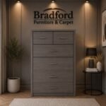 Lisbon 3+2 Drawer Chest with Black Wood Grain Color