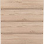 Malvern 3+2 Drawer Chest with Sonoma Oak Color