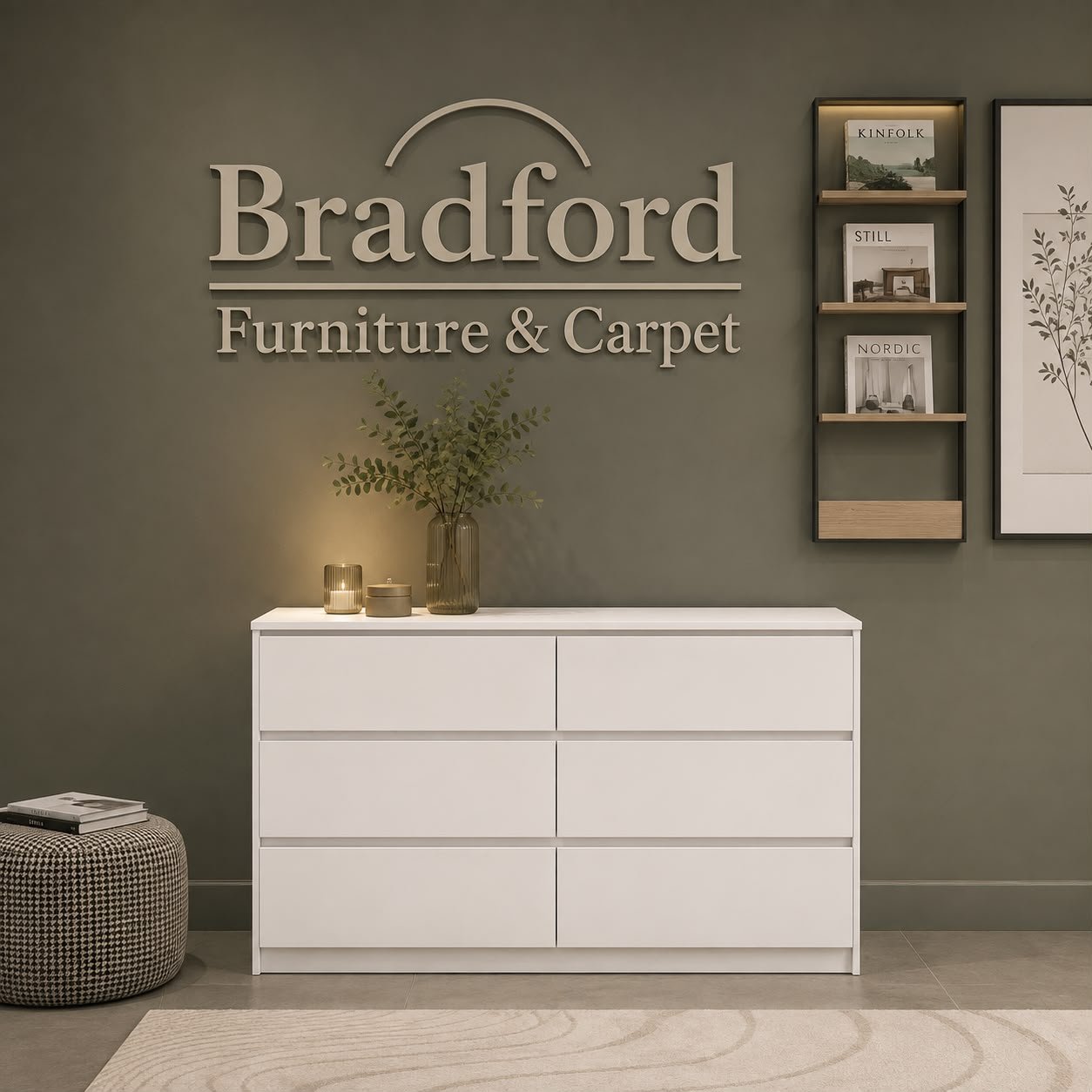 Malvern 6 Drawer Chest with Urban Snow Color