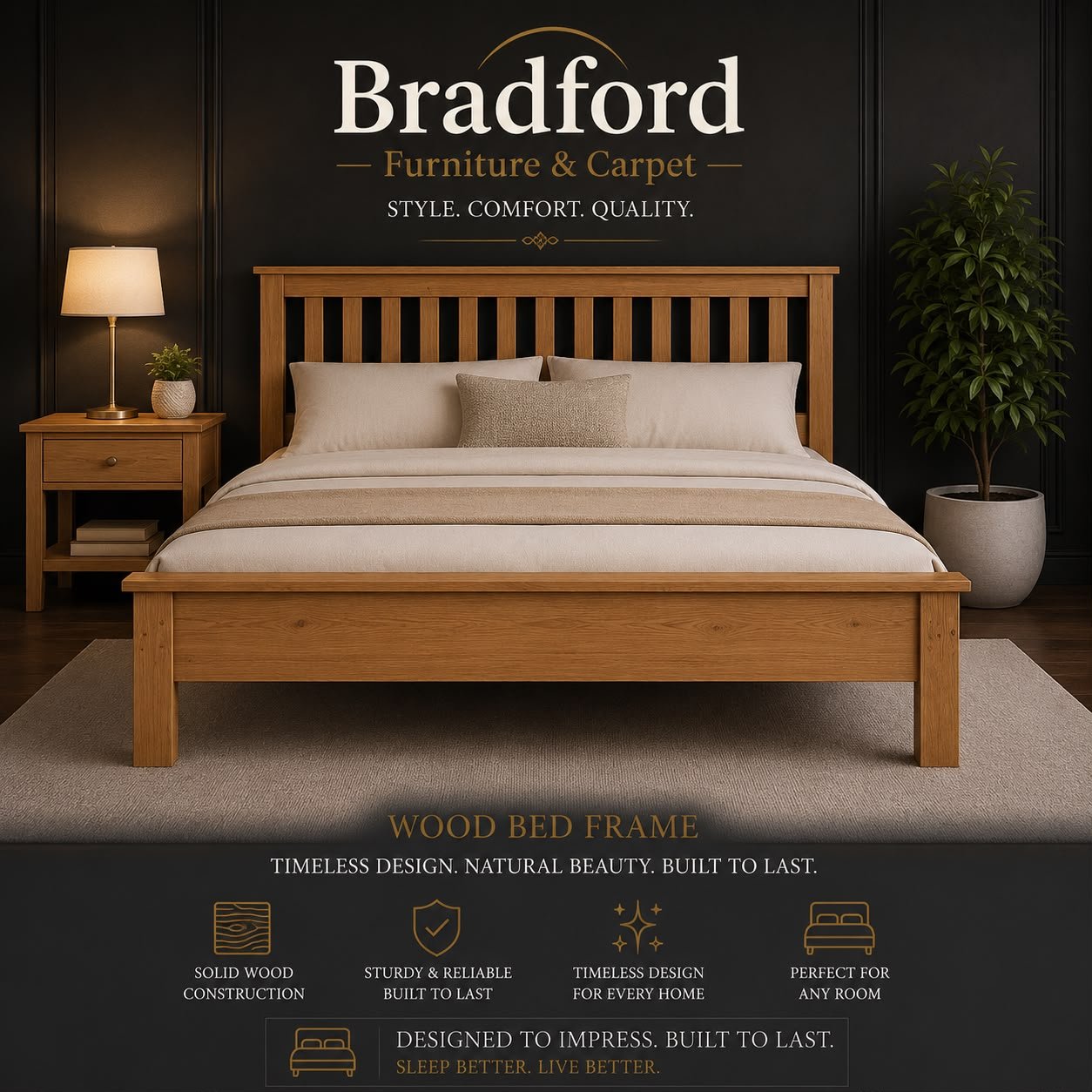 Monaco Bed with Low Foot End in all Size and Colors
