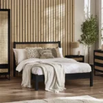 Padstow Bed with Oak & Black Color - Image 3