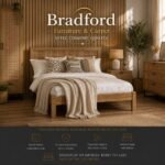 Padstow Bed with Oak & Black Color