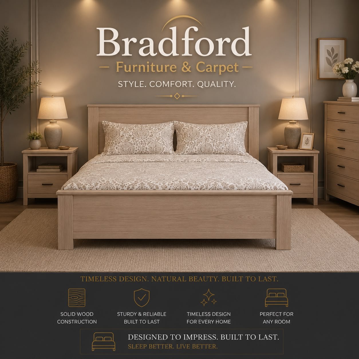 Paris 4'6 Bed with Smoked Ash Effect Paris 4'6" Bed with Smoked Ash Effect - Image 1