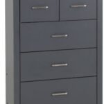 Portland 3+2 Drawer Chest with Grey / Oak Effect
