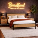 Sia Bed with Natural Oak effect