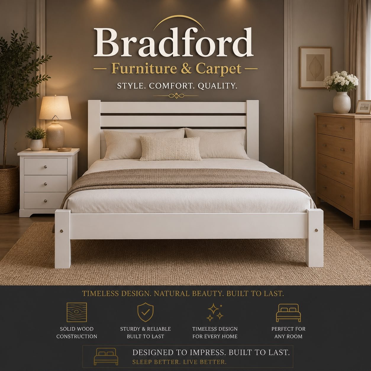 Toledo 3′ Bed in White Color Toledo 3' Bed in White Color - Image 1