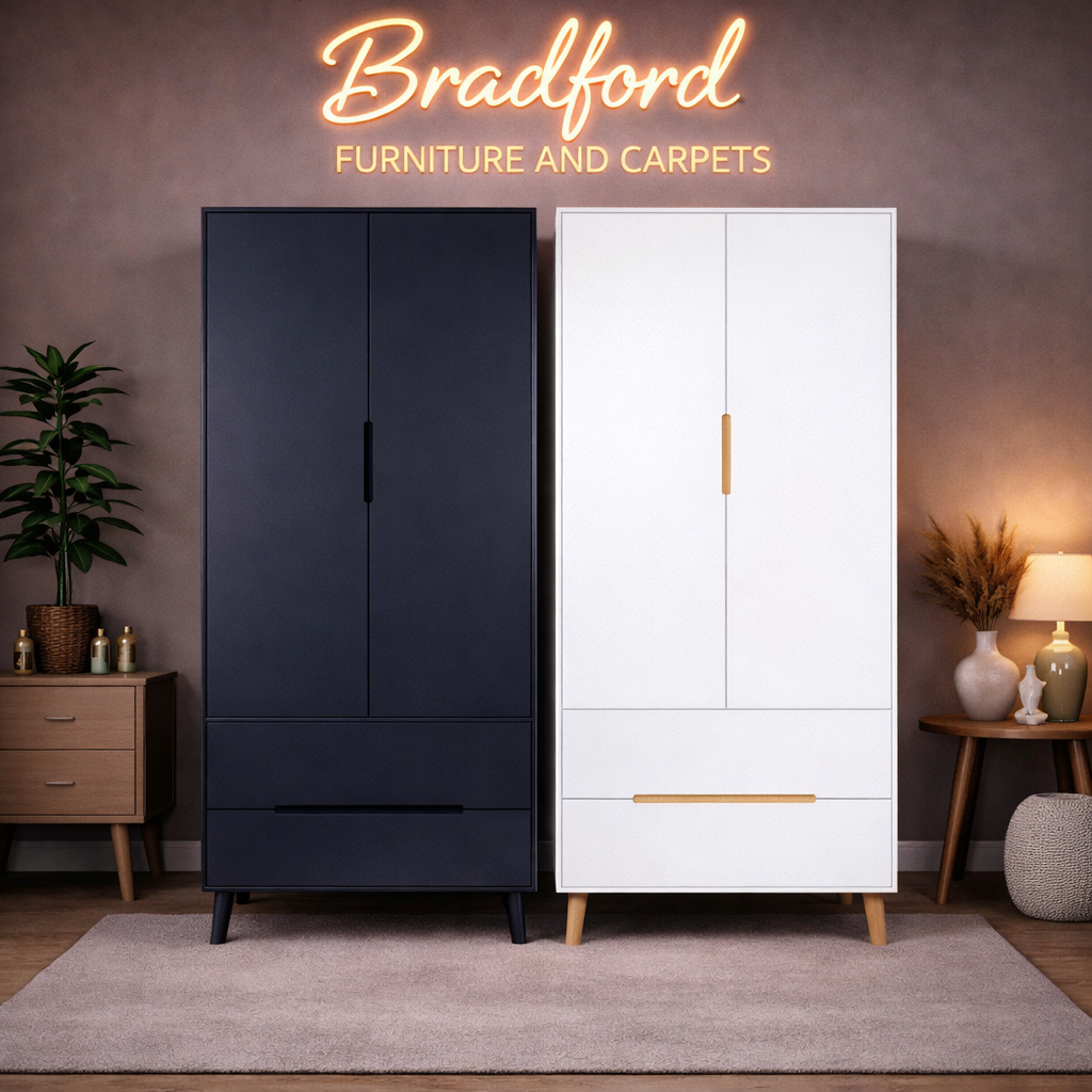 Alicia Combination Wardrobe in White & Anthracite