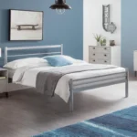 Alpen Metal Bed in Silver Color - Image 2