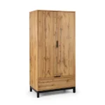 Bali 2 Door 1 Drawer Wardrobe in Grey Oak - Image 6