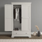 Bordeaux 2 Door Wardrobe in Ivory Color