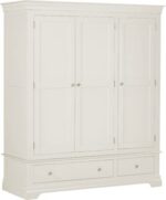 Bordeaux 3 Door Wardrobe in Ivory Color - Image 3