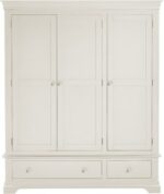 Bordeaux 3 Door Wardrobe in Ivory Color - Image 8