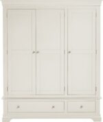 Bordeaux 3 Door Wardrobe in Ivory Color - Image 9