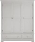Bordeaux 3 Door Wardrobe in Pebble Grey Color - Image 5