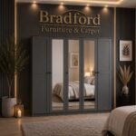 Chalet 5 Door Wardrobe in White/Black | Manchester - Image 2