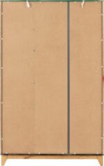 Cleveland 3 Door Wardrobe in White/Grey Metal Effect - Image 7